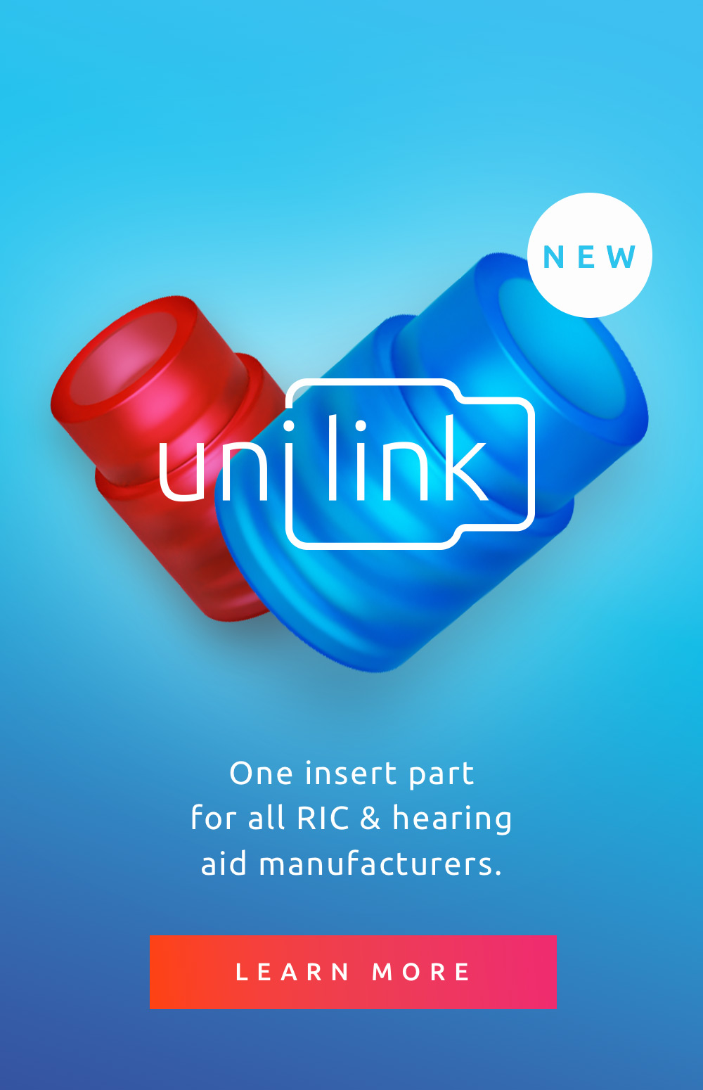 unilink Einbauteil: passend für alle Ex-Hörer und alle Hörgeräte-Hersteller!