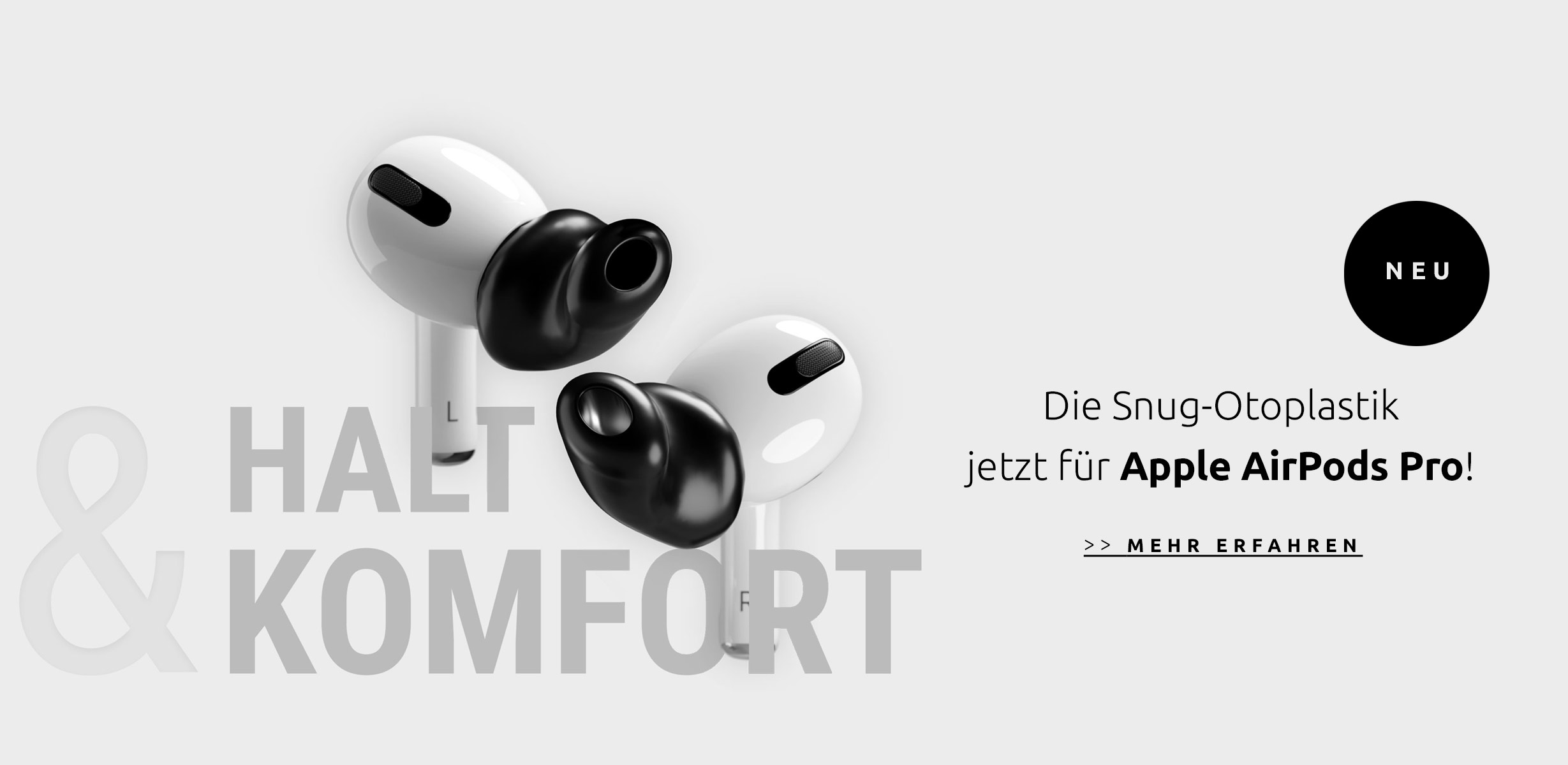 NEU: Die Snug Otoplastik jetzt für Apple AirPods Pro!